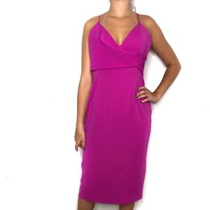 NWT JAYGODFREY Midi V-Neck Backless Dress
